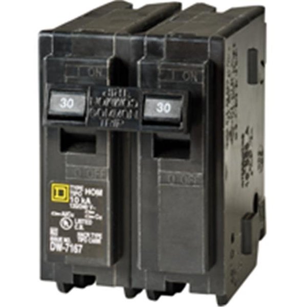 Maxpower Miniature Circuit Breaker, HOM Series 30A, 2 Pole, 120/240V AC MA837888